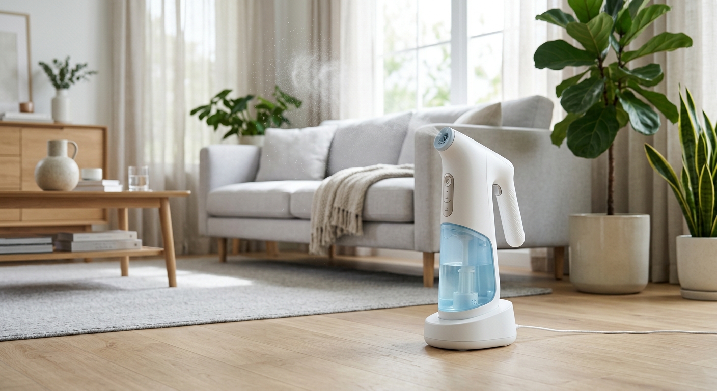 PureWash Home cordless cleaner blended into a soft home atmosphere